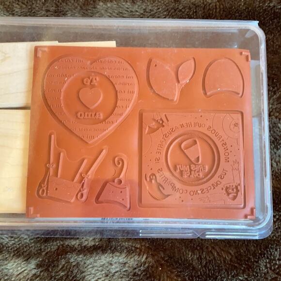 Stampin’ Up! “Polka Dot Punches” Rubber Stamp Kit UNUSED - Picture 4 of 10